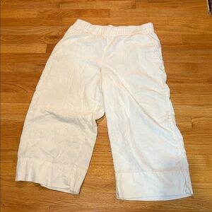 GAP white Cotton Basics wide legged pants